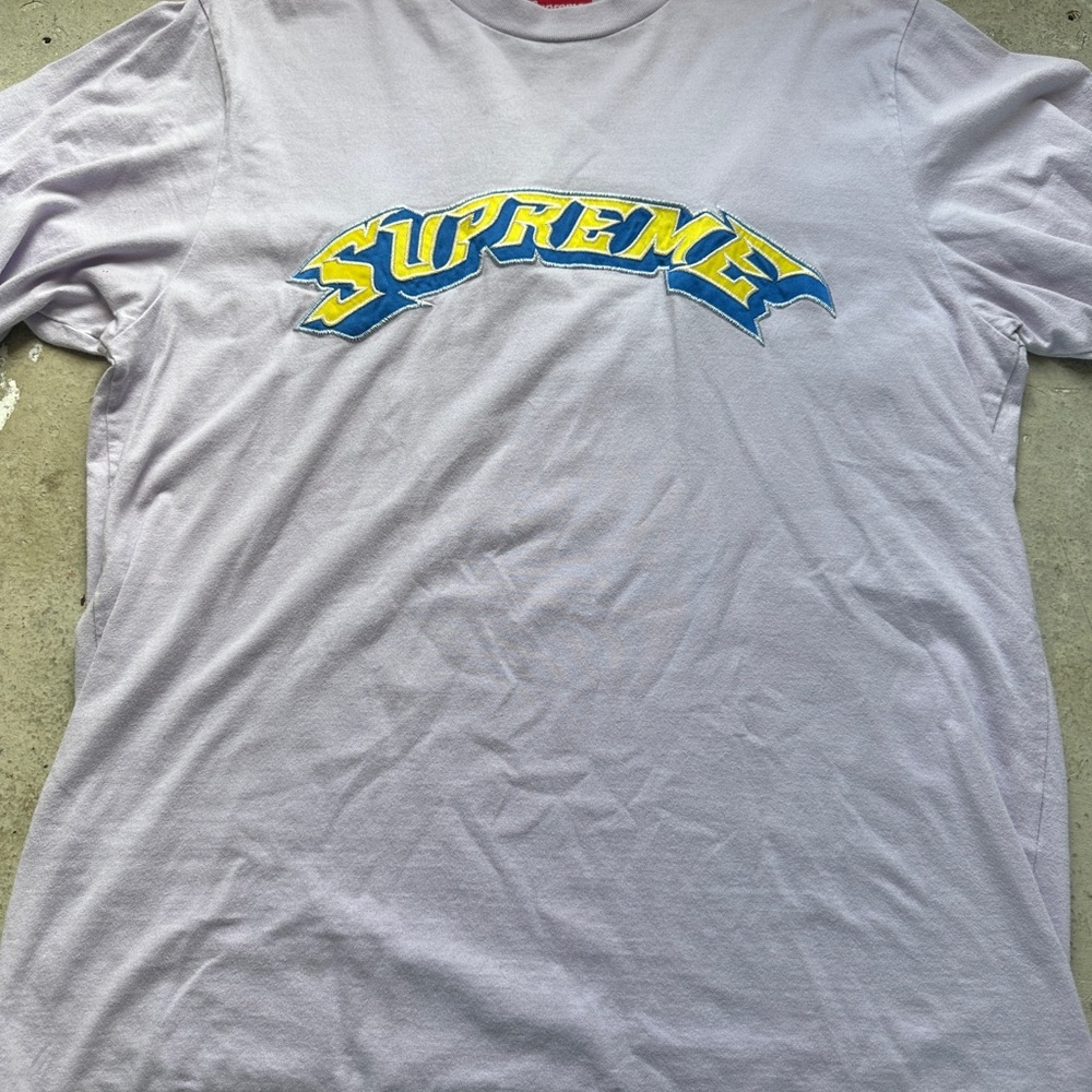 Supreme Logo Tee in Soft Purple